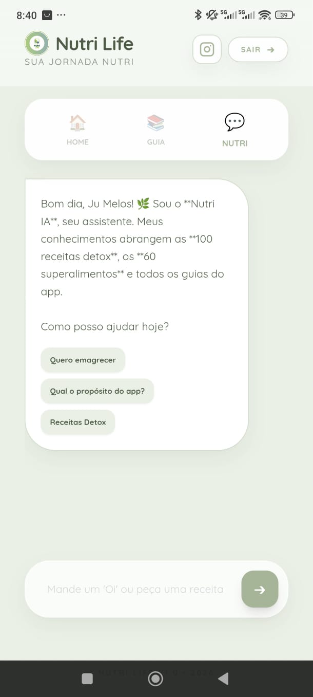 App Nutri Life - Tela 4